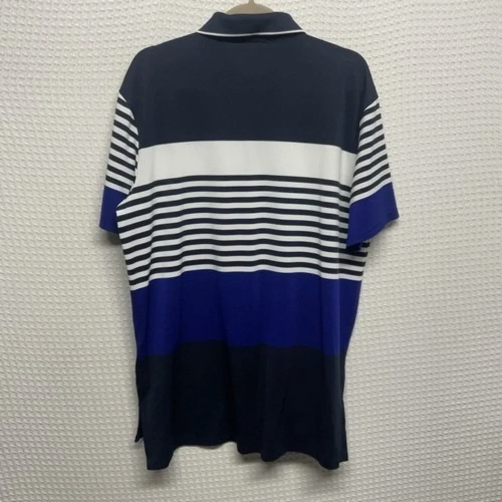 RLX Ralph Lauren Moisture Wicking Striped Short Slv. Golf Polo Shirt Men L China